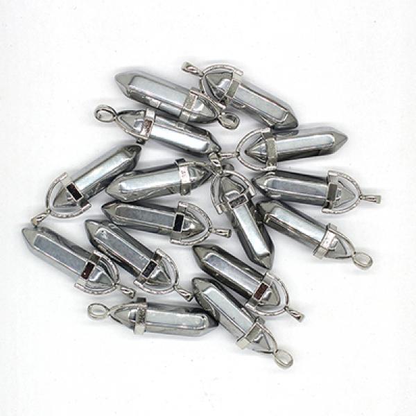 Natural Stone Pillar Point Pendulum Healing Pendants 12pcs/lot