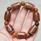 22x16mm Tibet Oldagate Chakra Stone Bracelet Bead