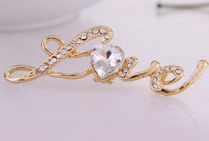 Creative Love Brooch Jewelry For Women/Men Metal Scarf Wedding Gift