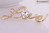 Creative Love Brooch Jewelry For Women/Men Metal Scarf Wedding Gift