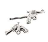 14G Double Gun Nipple Rings Barbell Nipple Rings