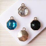 30PCS Crystal Rhinestone Alloy Pendant Charms DIY Jewelry Findings