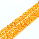 Glass Rice Beads Oval Crystal Faceted Loose Olive Beaded DIY Jewelry Making