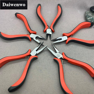 DIY Beads Scissors Pliers Accessories Set Red Steel