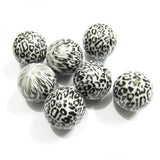20mm 100pcs/bag Acrylic Leopard Beads for Chunky Necklace