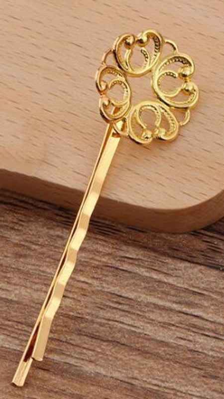 10pcs Vintage Copper Flower Spacer Hair Jewelry DIY Hair Accessories