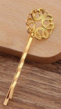 10pcs Vintage Copper Flower Spacer Hair Jewelry DIY Hair Accessories