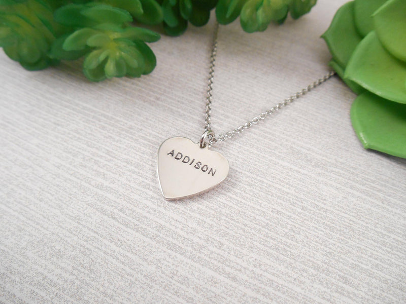 Personalized Name Heart Necklace Stainless Steel Jewelry For Women