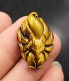 Tigers Eye Nine Tailed Fox Bead for Jewelry Making