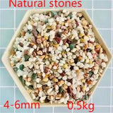 Natural Colorful Stone Fish Landscape Stone Rain Flower Stone Turtle Tank Bottom