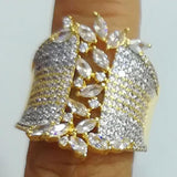 Disco Ball Cubic Zircon Finger Ring Bohemian Beach Jewelry