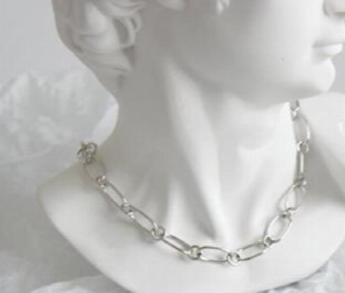 925 Sterling Silver O Link Chain Choker Necklace 14K Plated Jewelry X4