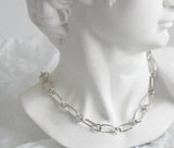 925 Sterling Silver O Link Chain Choker Necklace 14K Plated Jewelry X4