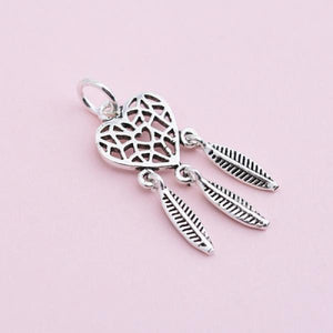 925 Silver Life-tree Charm Heart Pendant