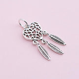 925 Silver Life-tree Charm Heart Pendant