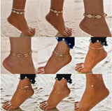 Summer Butterfly CZ Geometric Anklet Women Ankle Bracelet