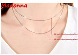 18 Inch Silver Chain Necklace For Women Gift Girl Jewelry