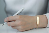 Personalized Handwriting Signature Bracelet with Birthstone