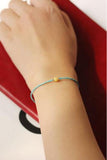 Natural Turquoise Bracelet Sterling Silver Beeswax Sky Fine Style