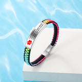 Custom Engraved Medical Alert ID Bracelet Stainless Steel for Women Men