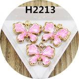 50PCS 20*18MM Butterfly Enamel DIY Charms for Jewelry Making