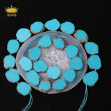 Natural Turquoises Stone Slice Spacer Loose Beads For DIY Pendant Necklace