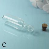 4PCS Cork Glass Bottle Vial with Cork Wish Bottle Tiny Glass Bottles