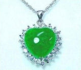 Heart-Shaped Silver Plated Necklace Pendant Set