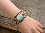 Bohemia Friendship Bracelet Womens Plated Beads String Braided Bracelets