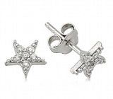 Silverlina Silver Earrings with Star Studs