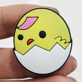 100PCS Mix Lovely Chick PVC Craft Flat Back DIY Hair Jewelry Shoes Charms