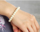 20Pcs Beige Simulated Pearl Bracelets Jewelry Lots LR382
