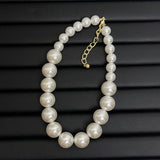 Exaggerated Pearl Necklaces Vintage Charm Jewelry