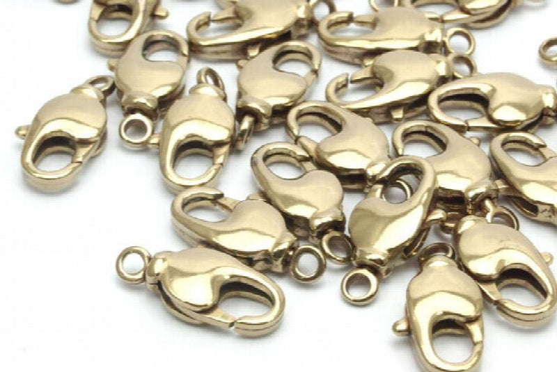20 Brass Swivel Lobster Clasp (17 x 7.5 mm)