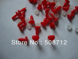 200pcs 9x7.5mm Red Heart KT Safety Eyes with Plastic Lock-Washers