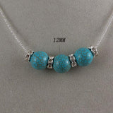 Turquoise Rhinestone Beads Necklace for Women