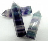 Quartz Fluorite Crystal Pillar Pendant for Jewelry Making, 8pcs