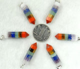 7 Chakra Layered Pendant for DIY Jewelry 4PCS