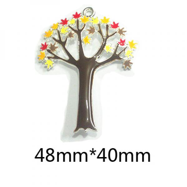 10pcs/lot Enamel Autumn Tree Pendants