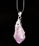 Natural Amethyst Crystal Cluster Base Stone Pendant
