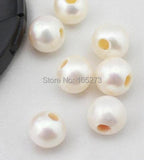 Freshwater Pearls Large Hole Pearl 10-11mm 10 Pieces Near Round Beads