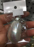 Large 48mm Mabe Keshi Pearl Necklace Crescent Pendant