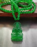 Green Guanyin Jade Pendant Necklace for Men and Women