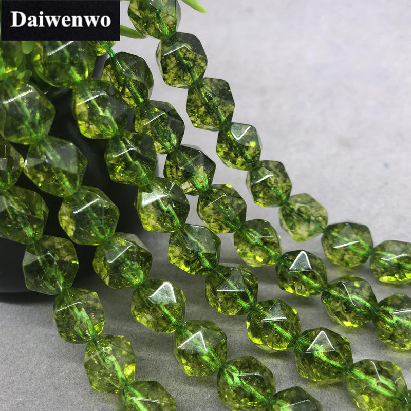 Faceted Peridot Beads 6-10mm Natural Stone DIY