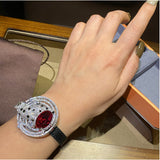 Leopard Ruby Bracelet Men Women Money Treasure Leather Wristband