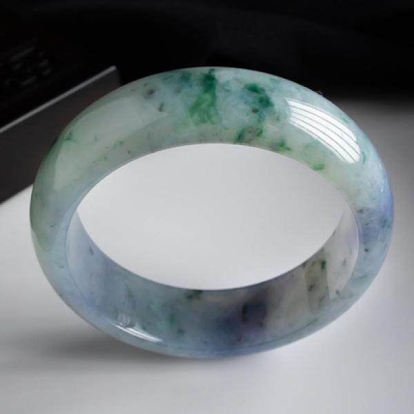 Natural Burmese Jade Light 54-64mm Bracelet Princess Jewelry Gift