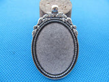 20pcs Rose Flower Base Setting Tray Bezel Pendant Charm