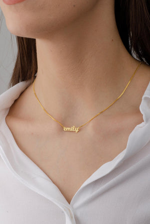 Dainty Name Necklace Personalized Jewelry Mothers Gift