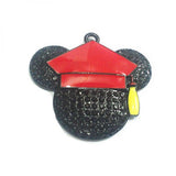 10pcs/lot Minnie With Hat Rhinestone Pendants