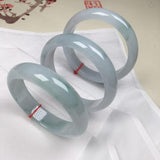 Burmese Jadeite 54-64mm Light Flower Bracelet Princess Jewelry
